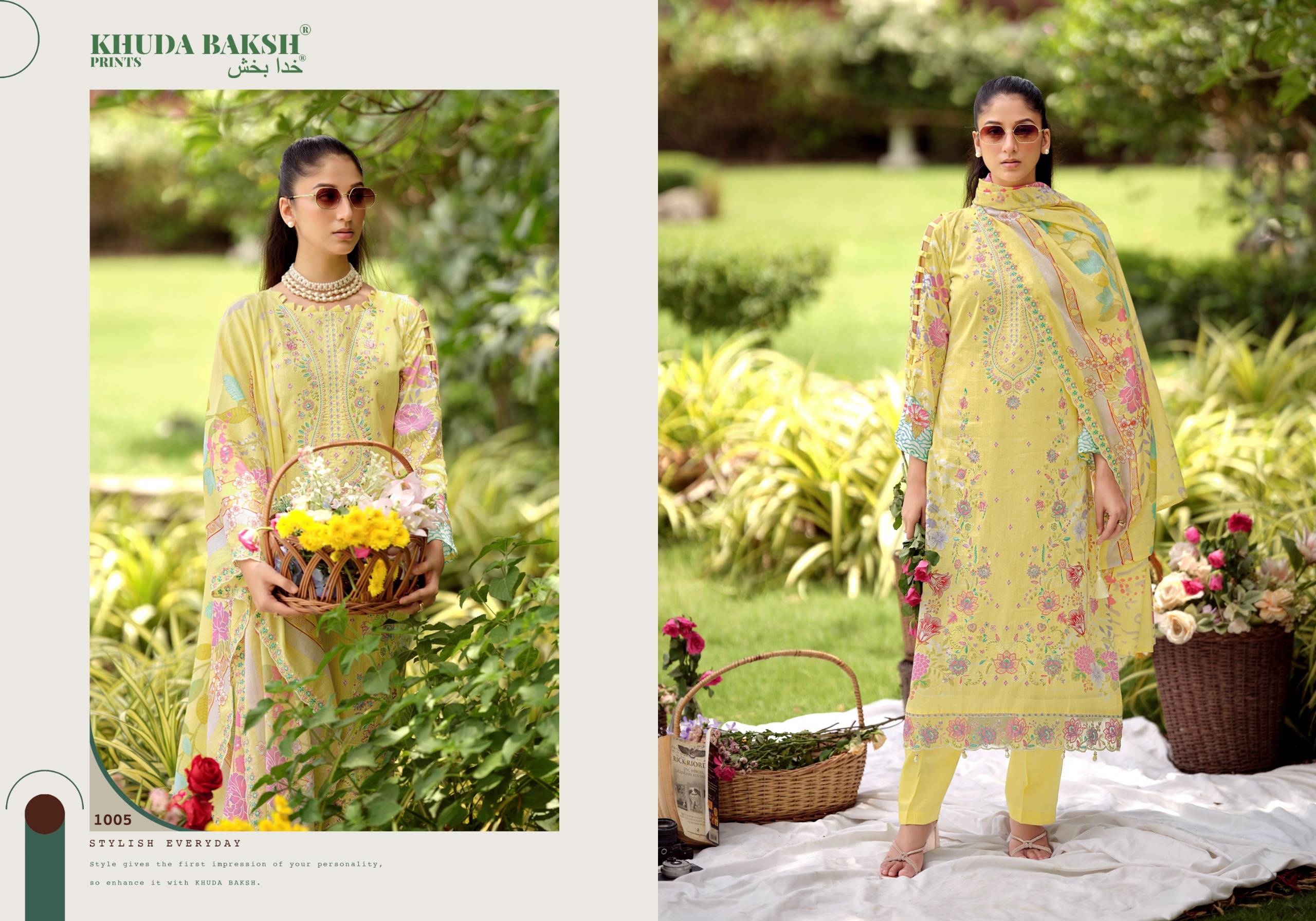FARAH VOL 2 By KHUDHA BAKSH 1001 To 1010 Series Pakistani Suits casual Wear PURE LAWN Dresses At Wholesale